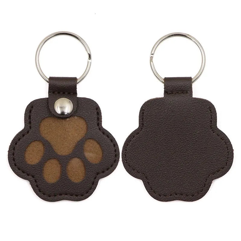 Pet Hair Memorial Keychain PU Leather Keepsake Locket for Cat Dog Fur Pet Hair Storage Pendant Handbag Hanging Accessories Beauty World Shop