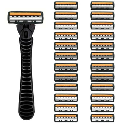 3-layer Stainless Steel Blade Men Razor Washable For Travel For Home Shaver Manual Shave Razors For Daily Face Care Beauty World Shop