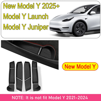 Car Door Side Storage Box for 2025 2026 Model 3 Y Juniper Door Organizer Tray Accessories Slot Pockets Insert Protector Mats Pad Beauty World Shop