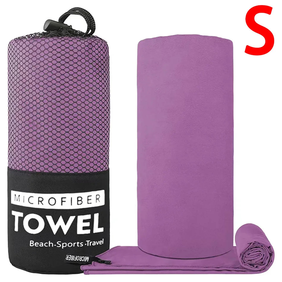 S/M/L Microfiber Towel Sports Quick-Drying Super Absorbent Camping Towel Super Soft Lightweight Gym Swimming Yoga Beach Towel Beauty World Shop