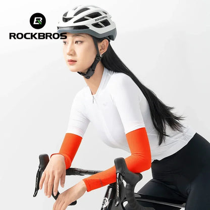ROCKBROS Ice Silk Arm Sleeves Sun Protection UV Mangas Running Cycling Arm Warmers Sports Basketball Volleyball Cool Arm Sleeves Beauty World Shop