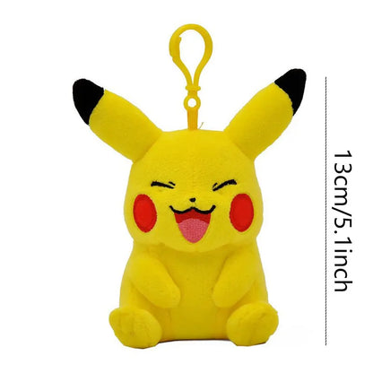 Anime Pokemon Pikachu Mew Psyduck Squirtle Bulbasaur Kawaii Stuffed Plush Toys School Bag Backpack Pendant Doll Keychain Gift Beauty World Shop