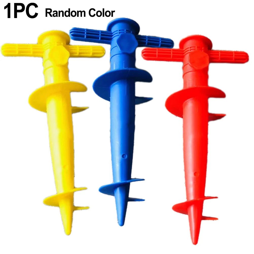 1PC Umbrella Base Adjustable Plastic Sun Beach Patio Sand Ground Fixing Tools Anchor Stand Spike Auger Keep Holder Garden Access Beauty World Shop