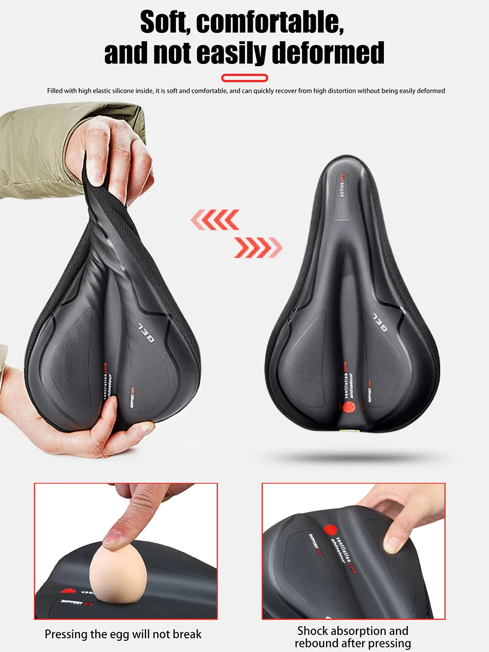 Waterproof Road Bike Saddle Cushion Comfortable MTB Bicycle Seat Cover Breathable Mountain Bike Cycling Seat Cover Beauty World Shop
