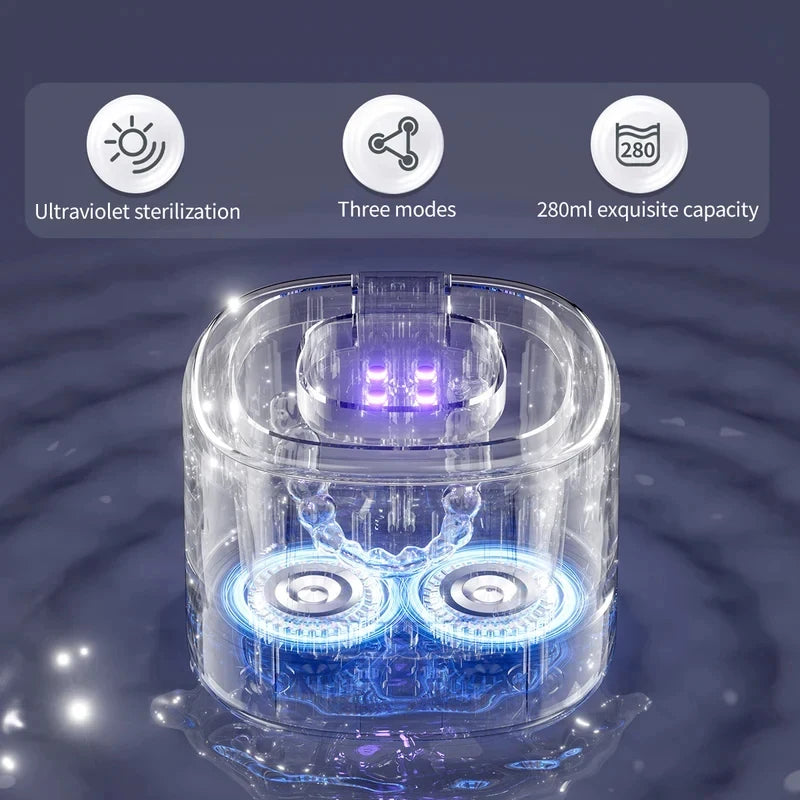 NEW HOT Small portable cleaning machine full-automatic household cleaning jewelry braces contact lens cleaner Beauty World Shop