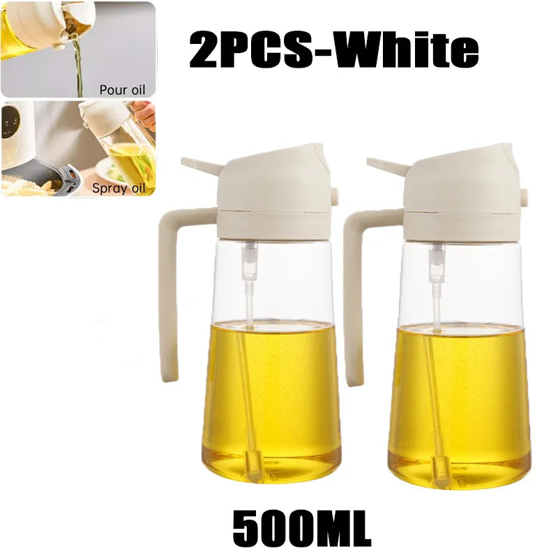 200/300/500ml Oil Spray Bottle BBQ Cooking Olive Oil Sprayer Plastic Baking Oil Spray Empty Bottle Vinegar Bottle Or  Oil brush Beauty World Shop