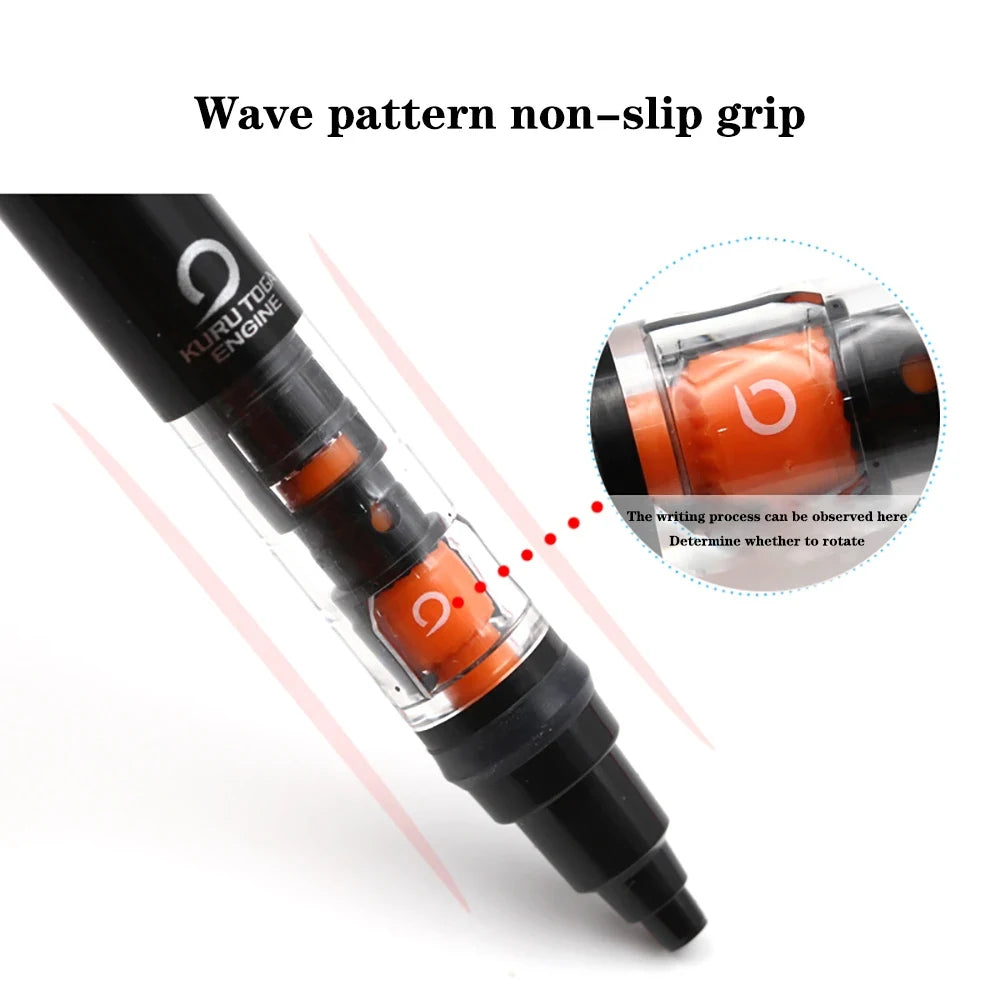 UNI KURUTOGA Mechanical Pencil M5-452 Creative Writing Continuous Sketch 0.5mm Lead Automatic Rotating Mechanical Pencil Beauty World Shop