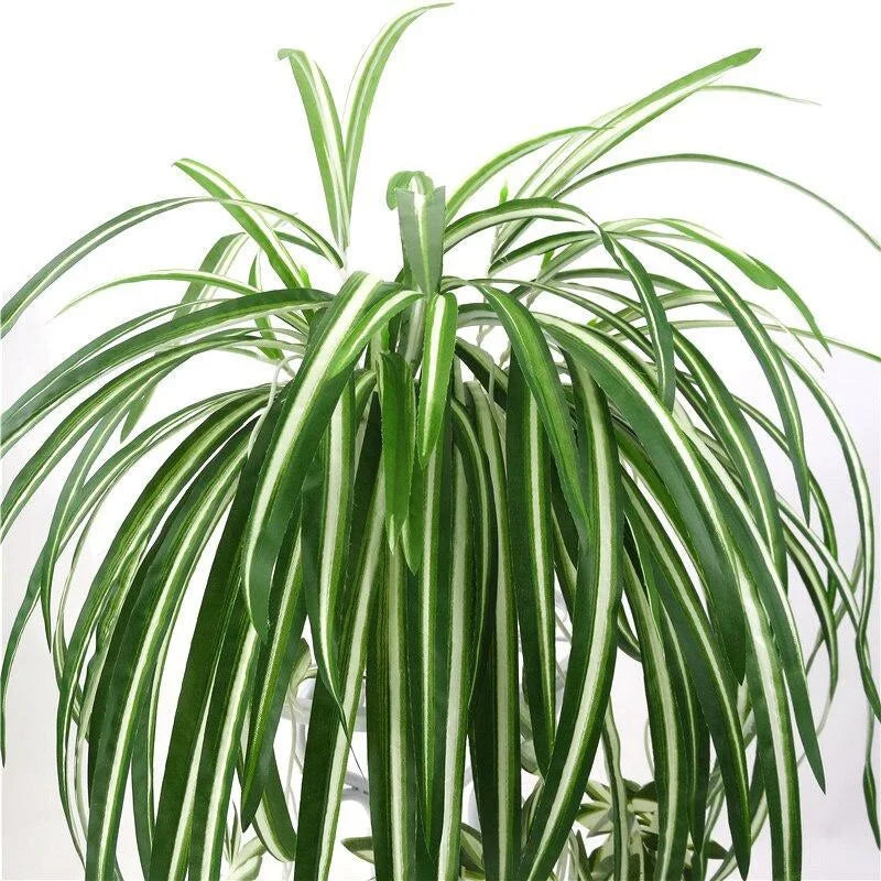 Artificial Plants Wall Hanging Chlorophytum Potted Green Plants PVC Fake Plants Simulation Flower Living Room Decor 65cm Beauty World Shop