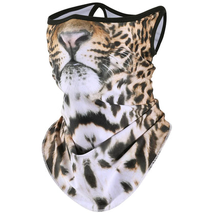 3D Animals Magic Scarf Bandana Breathable Neck Warmer Gaiter Hanging Ear Outdoor Sports Triangle Face Mask Neckerchief Summer Beauty World Shop