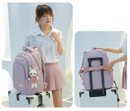 Girl School Bag Backpack Back Pack For Teenager Women Children Female Pink Schoolbag Primary High Bagpack Class Teens Child Kids Beauty World Shop