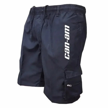 Outdoor shorts, bike shorts with elastic belts, baggy work shorts with multiple pockets, quick-drying printed sweatpants Beauty World Shop