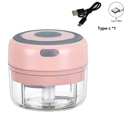 100ml/250ml Electric Mini Garlic Press Chopper - Rechargeable USB Masher with Powerful Lithium Battery, Easy Meat Grinder Beauty World Shop