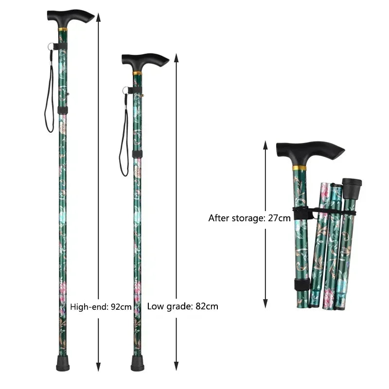 Outdoor Walking Sticks Hiking Camping Mountaineering Poles Telescopic Baton Trekking Poles Folding Cane Crutches Pole Unisex Beauty World Shop