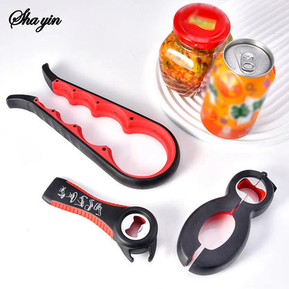 Multifunctional 6-in-1 Jar Opener And 4-in-1 Bottle Opener with Non-Slip Lids Gripper - Kitchen Tool for Easy Opening Beauty Fashion
