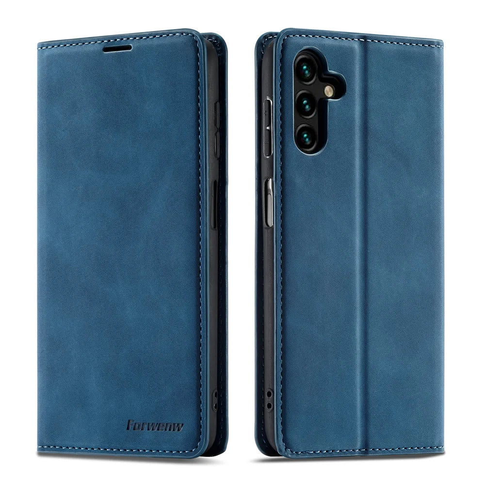 Leather Phone Case For Samsung S26 S25 edge S24 S23 FE S22 Ultra S21 S20 S10 Plus Note 20 10 9 Magntic Flip Card Wallet Cover Beauty World Shop