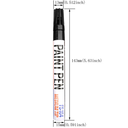 Black/White Oil Based Paint Pens, Permanent Marker for Metal, Wood, Canvas, Fabric, Plastic, Tire, Glass, Waterproof Beauty World Shop