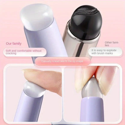 Silicone Lip Brushe with ABS Plastic Handle, Portable Lipstick & Lip Balm Applicator with Cap,Perfect Blending & Smudge Cover Beauty World Shop
