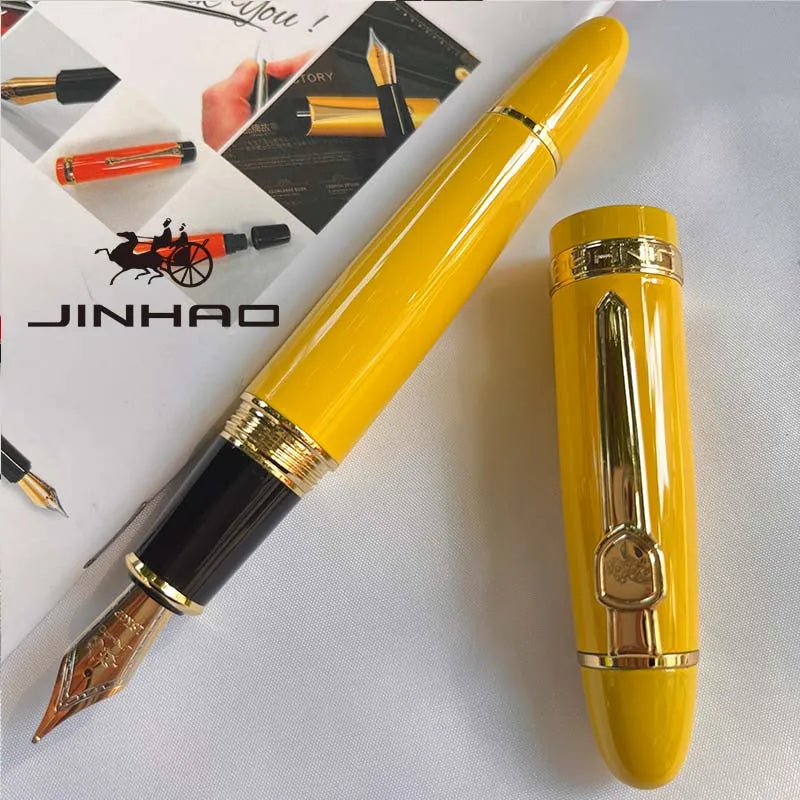 1 PCS JINHAO 159 Classic Design SIlver Trim Calligraphy Iridium Business Pen With Converter Beauty World Shop