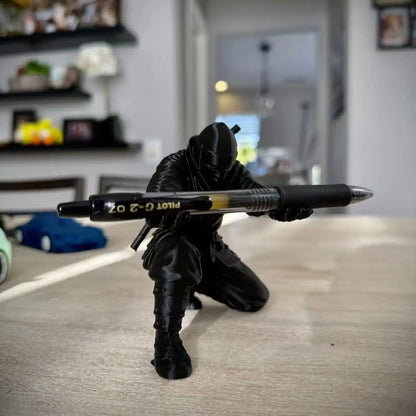 Desktop Art 3D Printed Ninja Pen Holder Unique Figurine Stationery Organizer Pencil Figurines Desk Decor Craft For Pen Storage Beauty World Shop