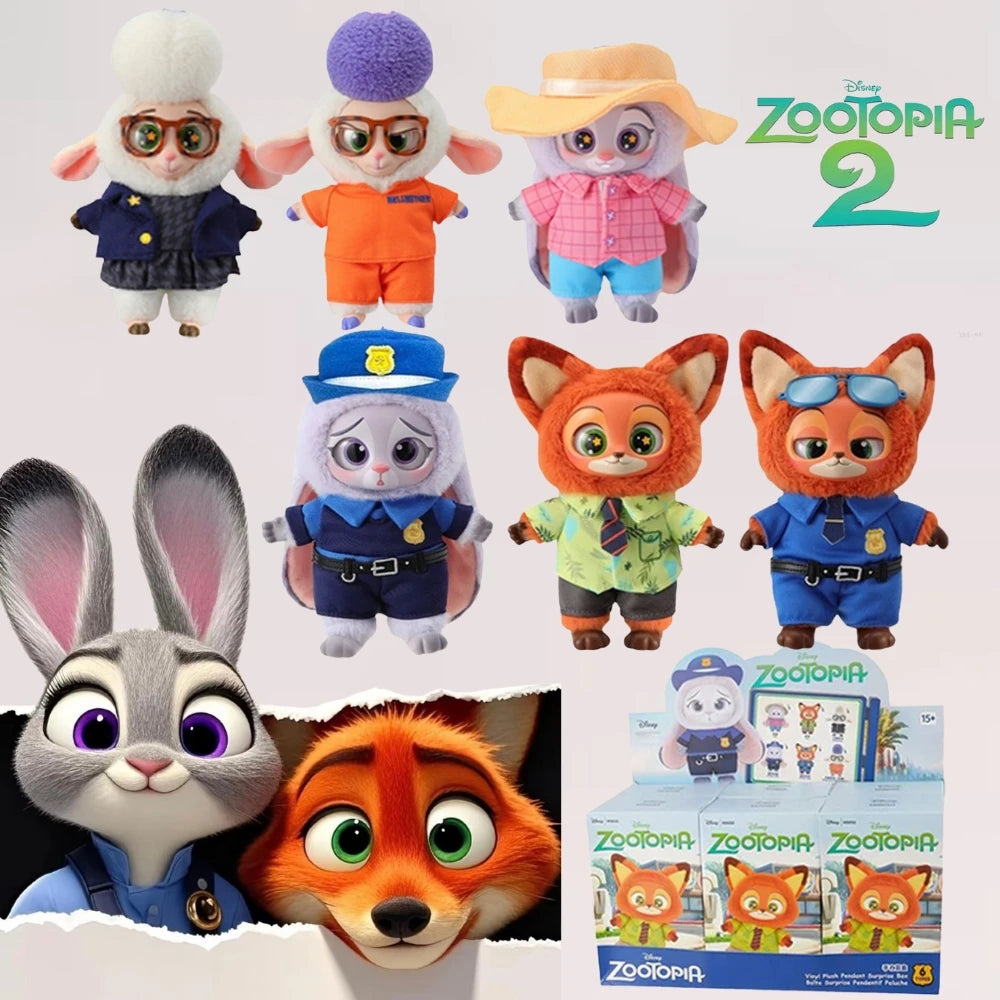 Disney Zootopia Blind Box Nick Judy Vinyl Doll Trendy Surprise Toy Cute Backpack Pendant Children's Birthday Gift Beauty World Shop