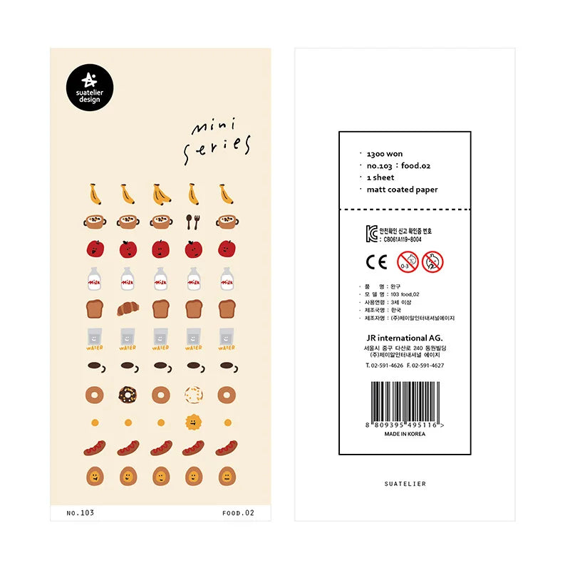 Korean Import Original Suatelier Collection Kawaii Daily Stickers Scrapbooking Diy Journal Stationery Sticker Deco Art Supplies Beauty World Shop