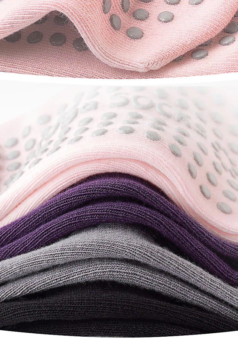 1/ 3Pair Professional Women Yoga Sock Silicone Anti-slip Ballet Pilates Socks Women Backless Breathable Bandage Yoga Sport Socks Beauty World Shop