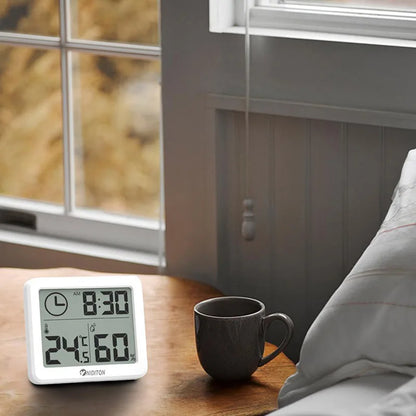Digital Clock Desk Clock with Temperature Humidity  Wall Clocks for  Home Kitchen Office Desk Decorations NIDITON Beauty World Shop