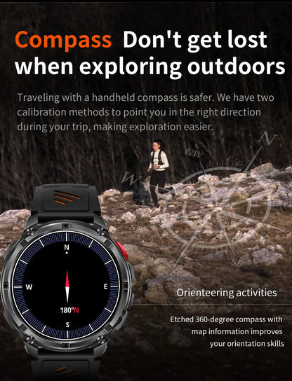 2026 New T-Rex3 Pro GPS Tracker 1100mAh Smartwatch Men 120-Day Standby Clock Rugged Outdoor Sport 10ATM Waterproof Call Watches Beauty World Shop