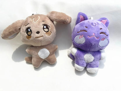 10CM Pop-up Store Doll Keychain ANITEEZ Cartoon Cute Plush Pendant Keyring Bag Accessories Kpop Yunho Yeosang Fans Gifts Beauty World Shop