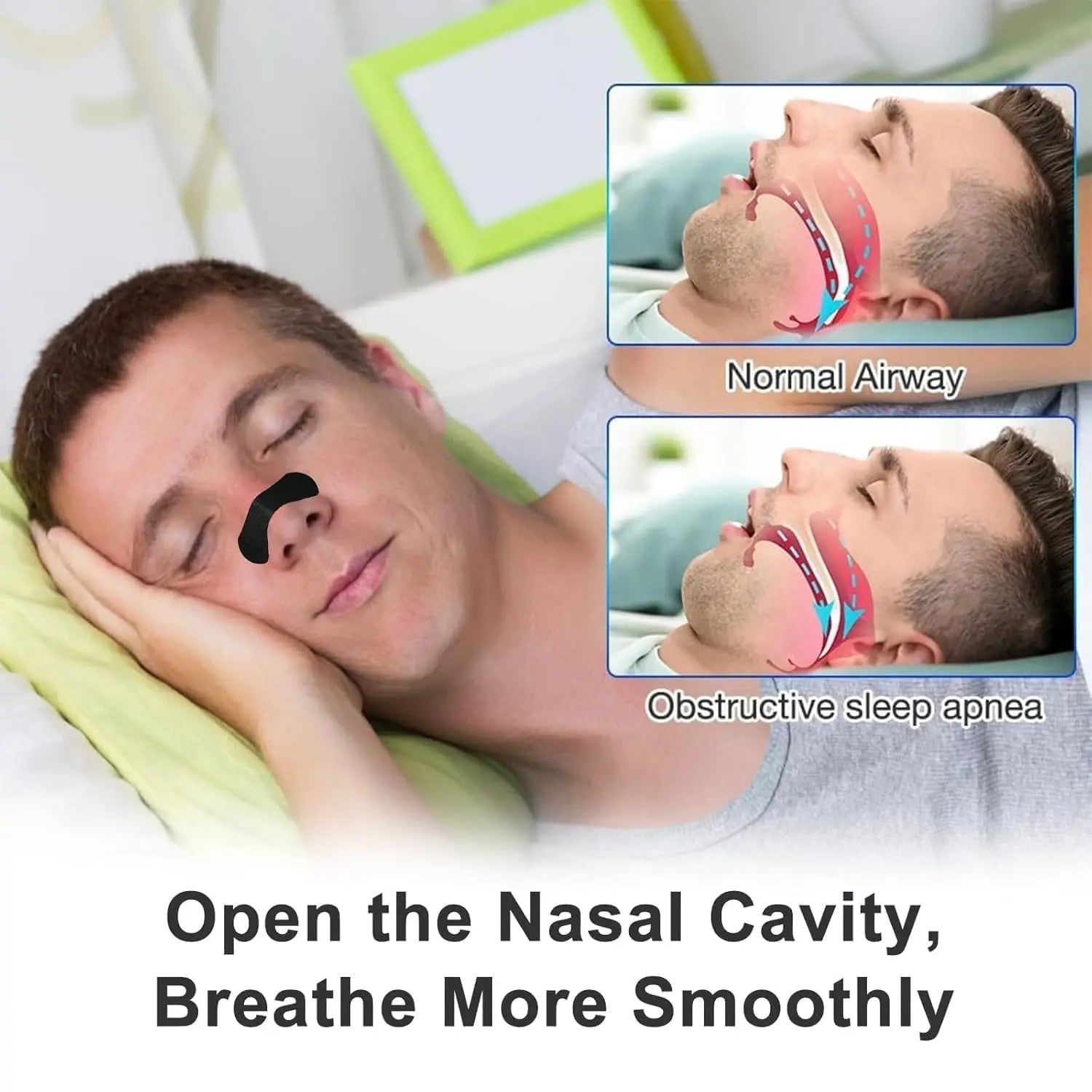 Anti Snoring Nose Strips for Breathing Correction Physical Expansion Breathable Nasal Patch Better Sleep Anti-Snoring Nasal Stri Beauty Trend Shop