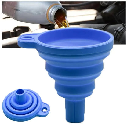 Engine Funnel Car Universal Silicone Liquid Funnel Washer Fluid Change Foldable Portable Auto Engine Oil Petrol Change Funnel Beauty World Shop