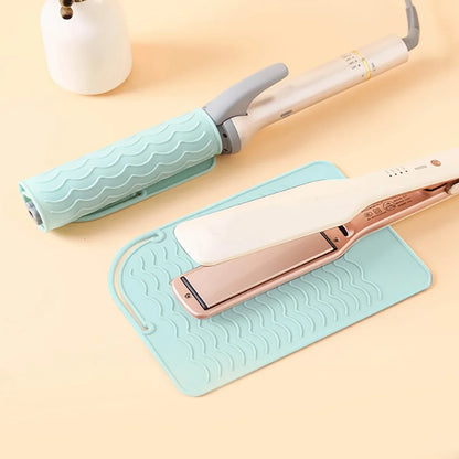 1pc Silicone Heat Resistant Mat For Hair Styling Tools, Pad For Curling lrons And Straighteners, Portable Styling Heat Mat Beauty Trend Shop