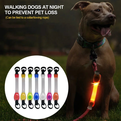Waterproof Dog Anti-Lost Safety Glowing Collar,Multi-Color Pendants and Outdoor-Ready Flashing LED Light Strip, Night Visibility Beauty World Shop