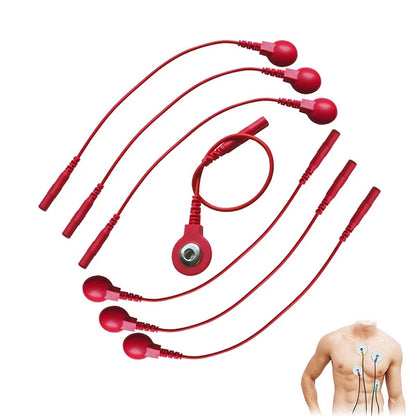 Standard Electrode Lead Wires Cables Electrode Wires DC Head 2mm Snap 3.5mm Plug For Tens/Ems Massager Therapy Electrode Gloves Beauty World Shop