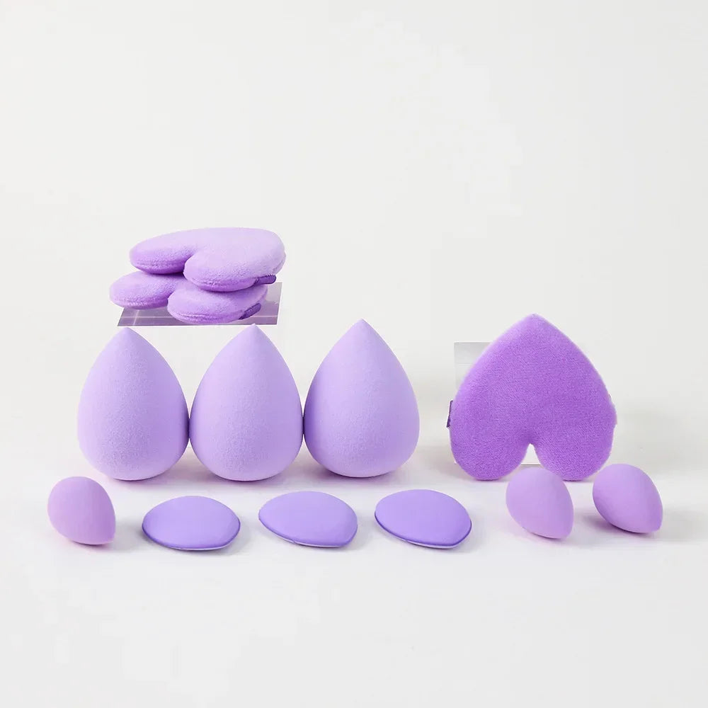 12pc Makeup Sponge Blender Beauty Egg Set Foundation Sponges Liquid Cream Cosmetic Puff Women Make Up Accessories Cosmetics Tool Beauty World Shop