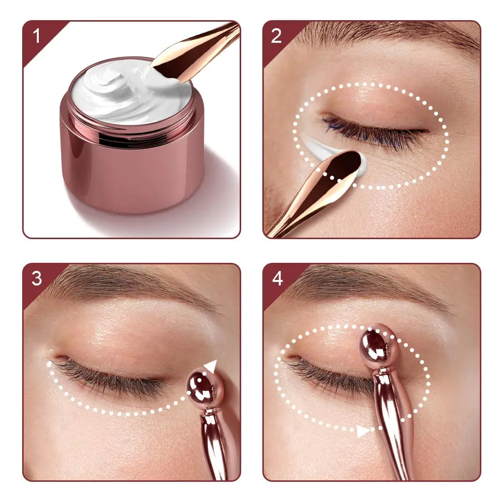 2in 1 Face Eye Massage Stick Eye Cream Applicator for Anti Wrinkle Dark Circles Facial Lifting Mixing Spatulas Scoop Mini Spoon Beauty World Shop