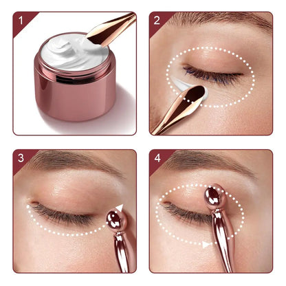 2in 1 Face Eye Massage Stick Eye Cream Applicator for Anti Wrinkle Dark Circles Facial Lifting Mixing Spatulas Scoop Mini Spoon Beauty World Shop