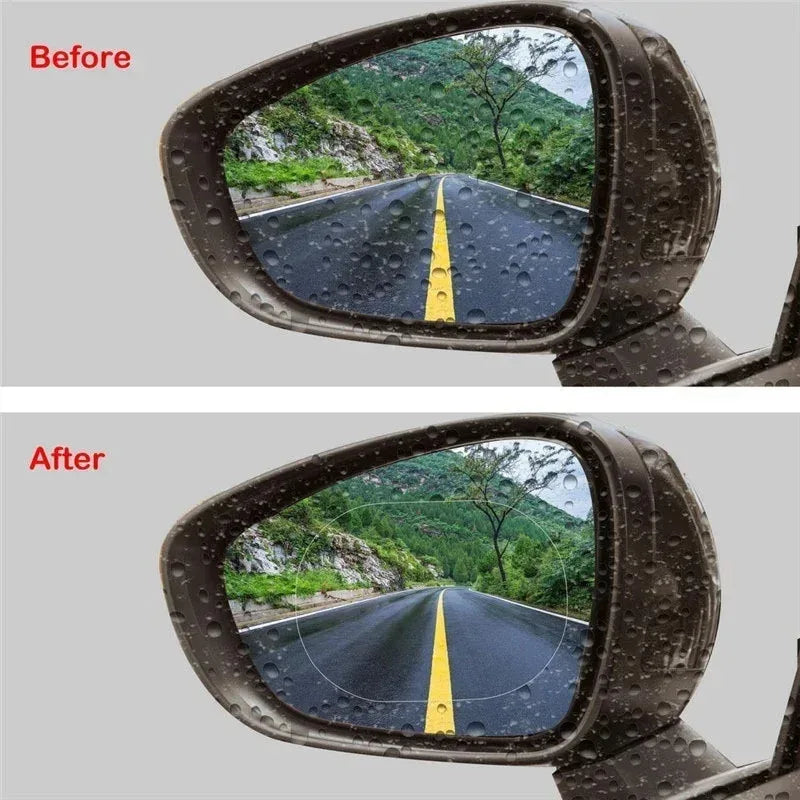 Car Rearview Mirror Protective Film Anti Fog Membrane Anti-Glare Waterproof Rainproof Car Sticker Clear Film Beauty World Shop