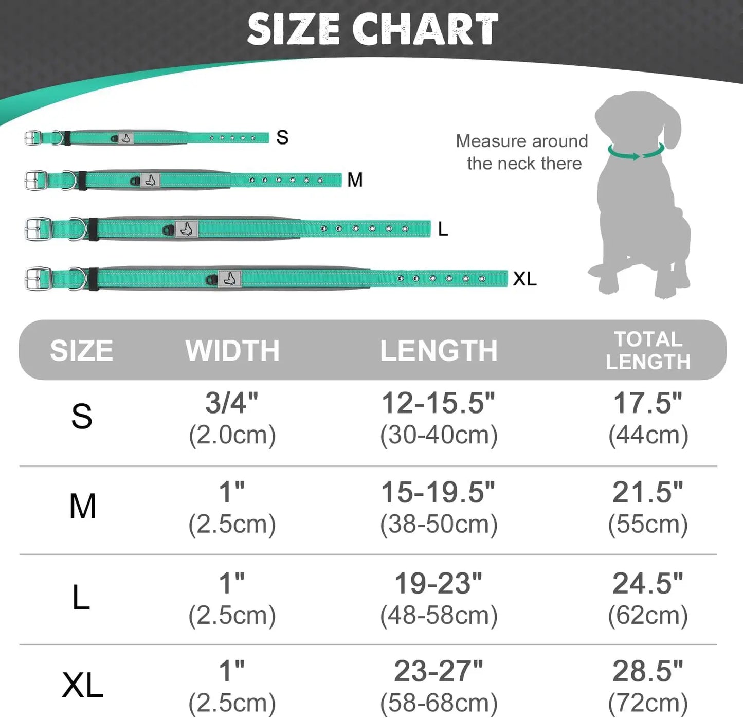 Padded Dog Collars for small Medium large Dogs Reflective Wide Pet Collars Adjustable Heavy Duty Nylon Neoprene Dog Collar Beauty World Shop