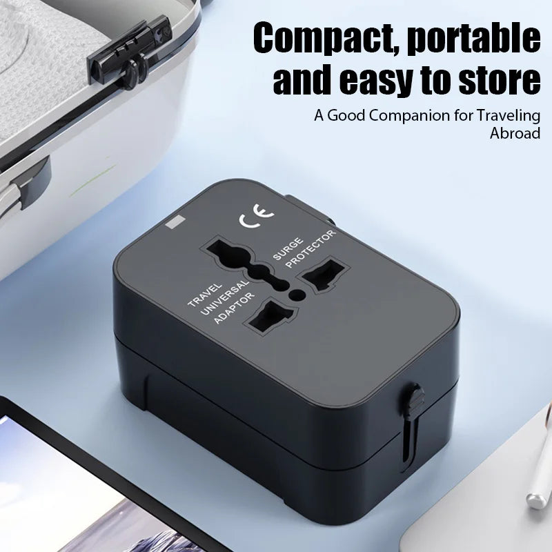 Universal Travel Adapter EU UK US AU AC Power Charger Adapter Outlet Converter Socket Plug Adaptor Connector with Dual USB Port Beauty World Shop