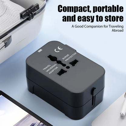 Universal Travel Adapter EU UK US AU AC Power Charger Adapter Outlet Converter Socket Plug Adaptor Connector with Dual USB Port Beauty World Shop