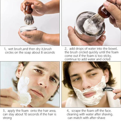 Handmade Smooth Texture Ear Shaving Soap Bar - Organic Foam Shaving Cream for Men Face Freshness And Cleanliness Maintainer