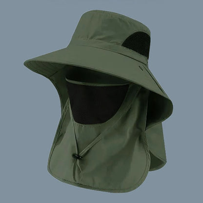 Summer Sun Hats UV Protection Outdoor Hunting Fishing Cap For Men Women Hiking Camping Visor Bucket Hat Neck Flap Fisherman Hat Beauty World Shop