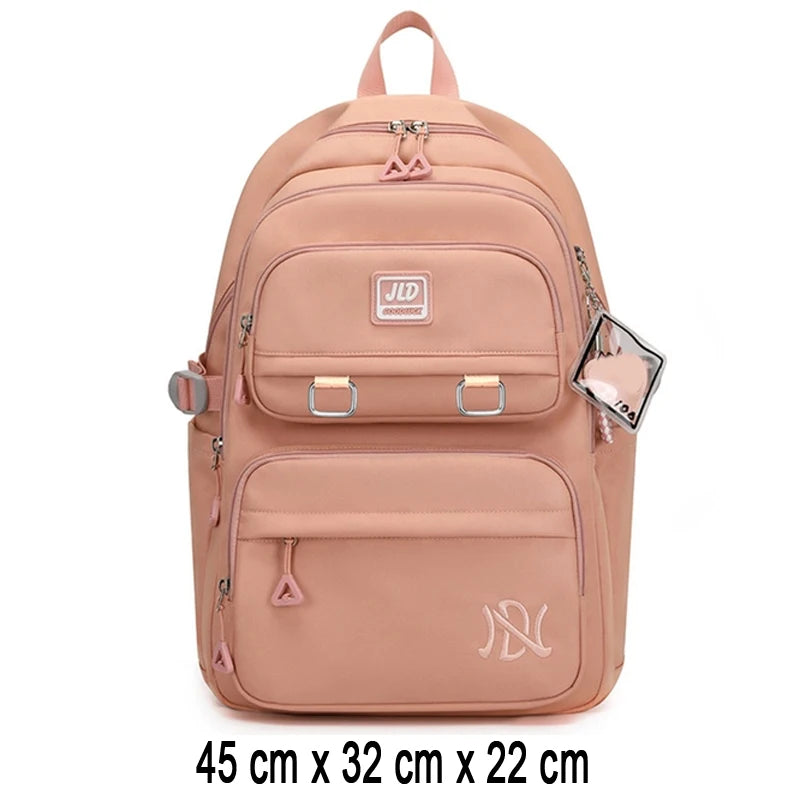 Girl School Bag Backpack Back Pack For Teenager Women Children Female Pink Schoolbag Primary High Bagpack Class Teens Child Kids Beauty World Shop