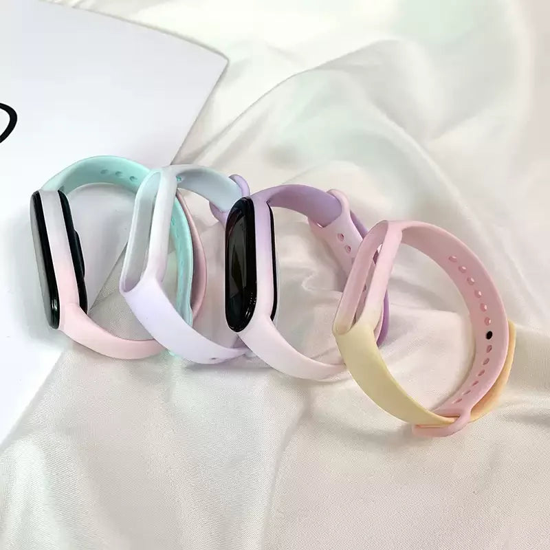 official Silicone Strap For Xiaomi Mi Band 4 5 6 7 Bracelet Sport Watch Wristband Miband4 miband7 Correa Mi band 3 4 5 6 7 Band Beauty Fashion