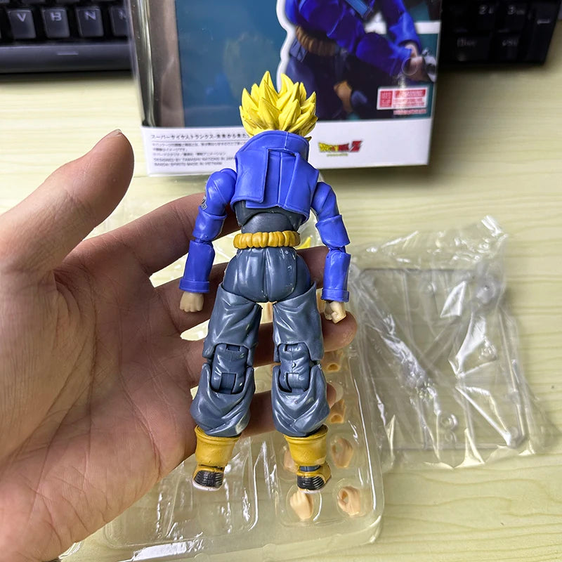 Anime Dragon Ball Z Figures Shf Super Saiyan Trunks Action Figure Collection Model 15cm Future Boy Torankusu Movable Toys Gifts Beauty World Shop