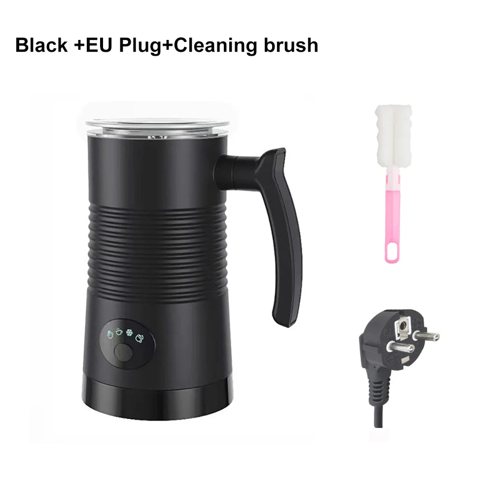 Electric Milk Frother Milk Foam Machine For Coffee Cappuccino Latte 4 in 1 Hot and Cold Foam Maker Automatic Milk Frother Foamer Beauty World Shop
