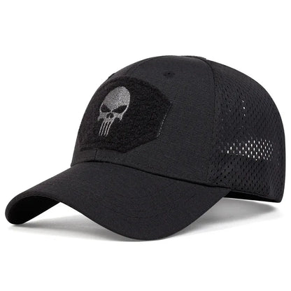 2025 NEW Skull Embroidered Top with Patch Breathable Baseball Caps Spring and Autumn Outdoor Adjustable Casual Hat Sunscreen Hat Beauty World Shop