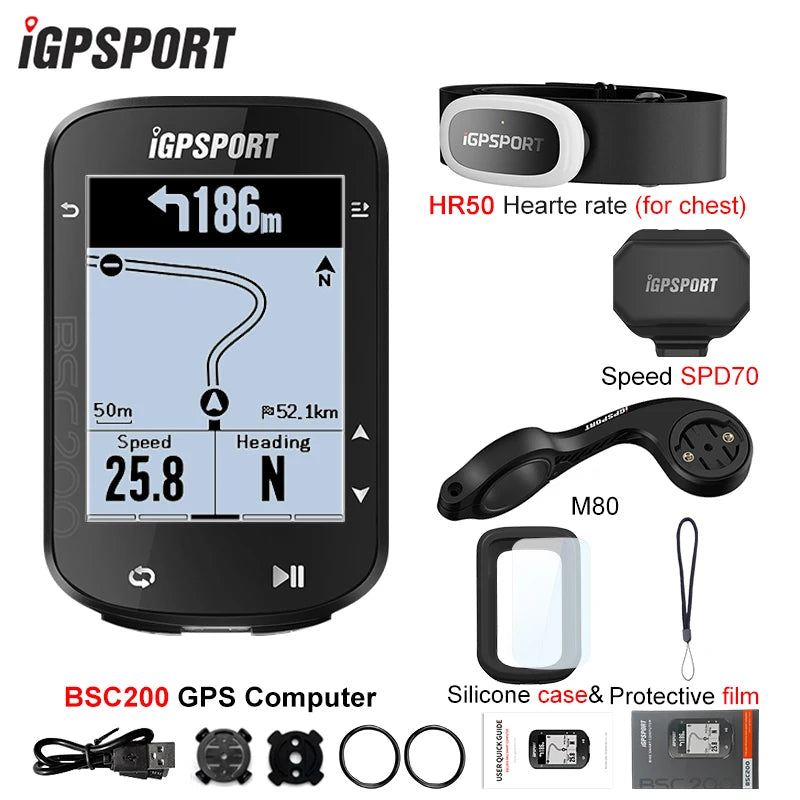 IGPSPORT BSC200 GPS Cycle bike Computer Wireless Speedometer Bicycle Digital ANT+ Route Navigation Stopwatch Cycling Odometer Beauty World Shop