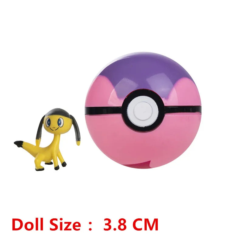 Pokemon Pokeball With Cartoons Movie Anime Figure Pikachu Charmander Eevee Squirtle Vulpix Quality Pet Action Model Toys Gifts Beauty World Shop